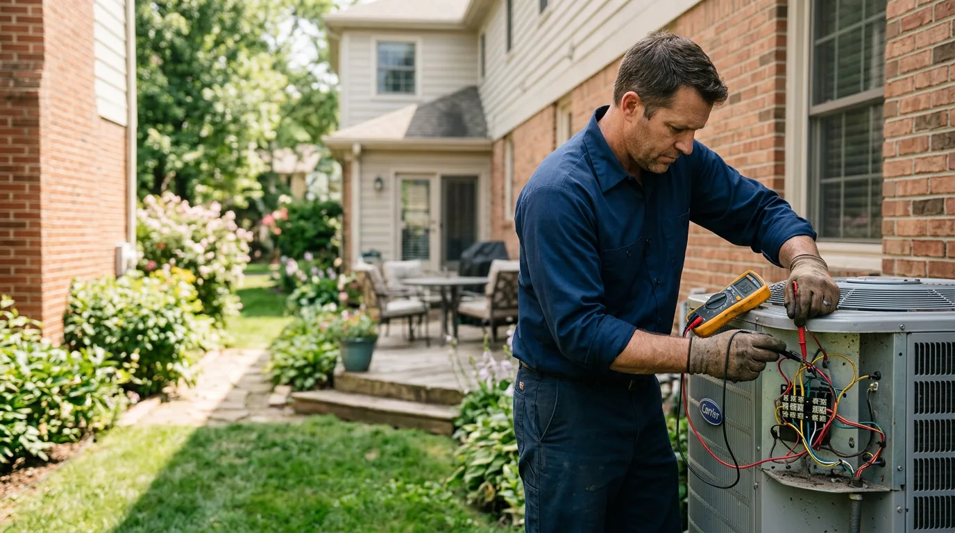 HVAC technician working near Cave City, KY